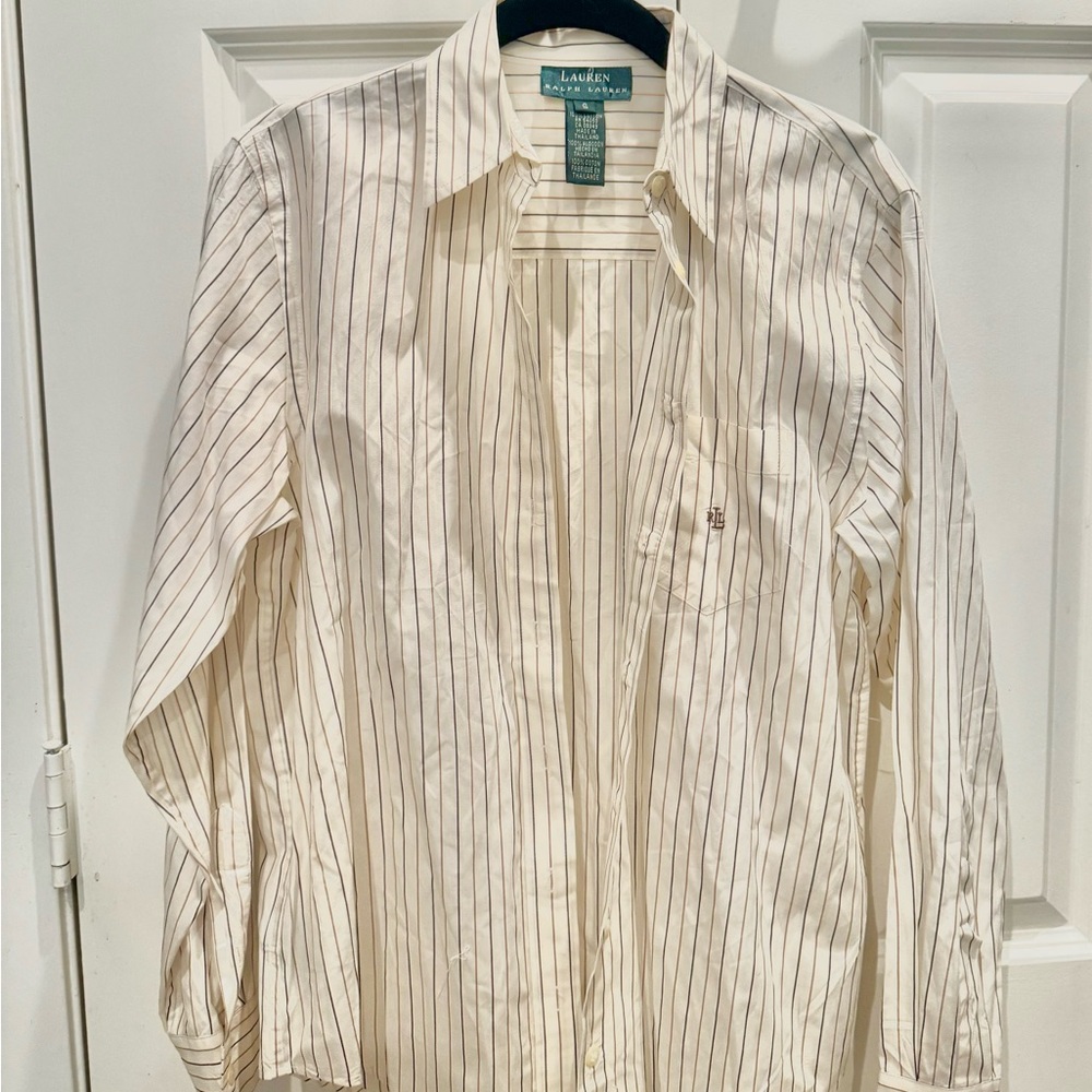 Lauren Ralph Lauren Women’s  Cream Striped Shirt